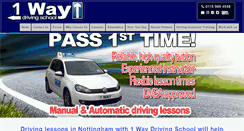 Desktop Screenshot of 1waydrivingschool.co.uk